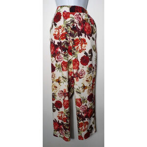 Disney Alice Through Looking Glass Pants Trousers Sz 14 Floral Pull On Whismsy